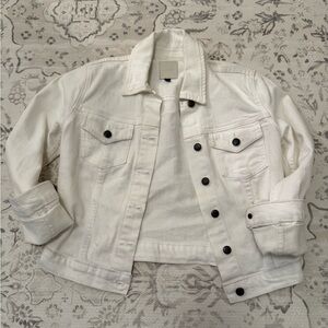Joe's Jeans Cream XS Cropped Denim Jacket